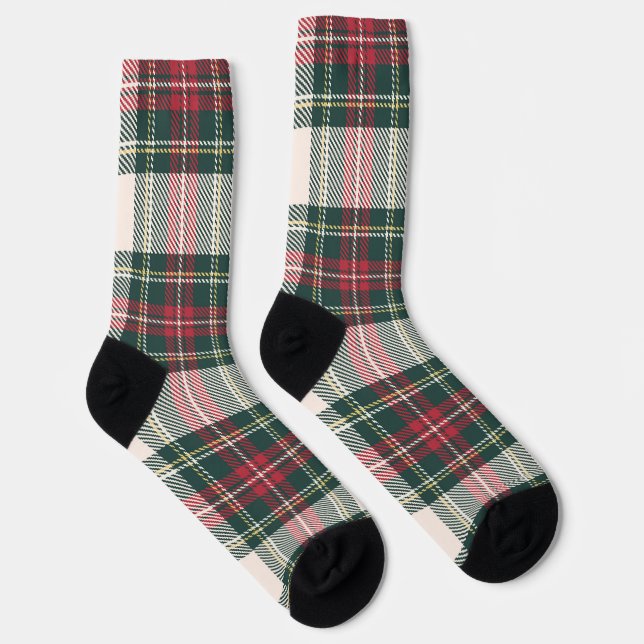 Classic Holiday Tartan Karierte Eintritte Festival Socken (Rechts)