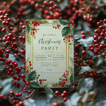Classic Holly Berry Christmas Party