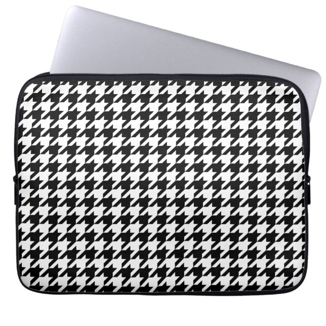 Classic Houndstooth Neopren Laptopschutzhülle (Vorderseite)