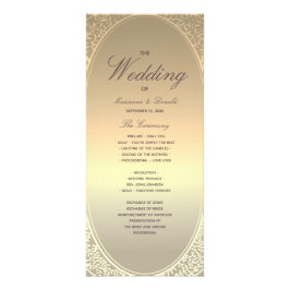 Classic Imitats Gold Wedding Program Werbekarte