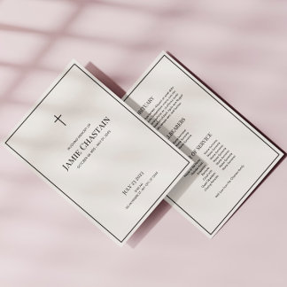 Classic In Loving Memory Funeral Order of Service Programm