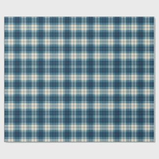 Classic Indigo Plaid Wrap Geschenkpapier