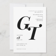 Classic Initials | Schwarz-Weiß-Hochzeit