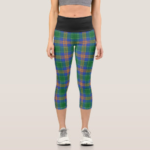 Classic Irish Clan McAuliffe Tartan Kariert Capri Leggings
