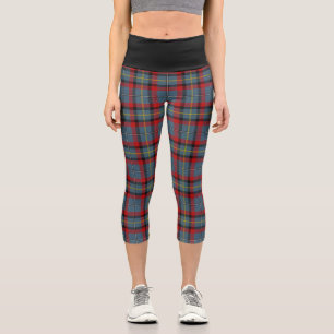 Classic Irish McNamara Family Tartan Kariert Capri Leggings