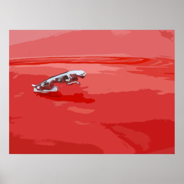 CLASSIC JAGUAR BONNET MASCOT POSTER (Vorne)