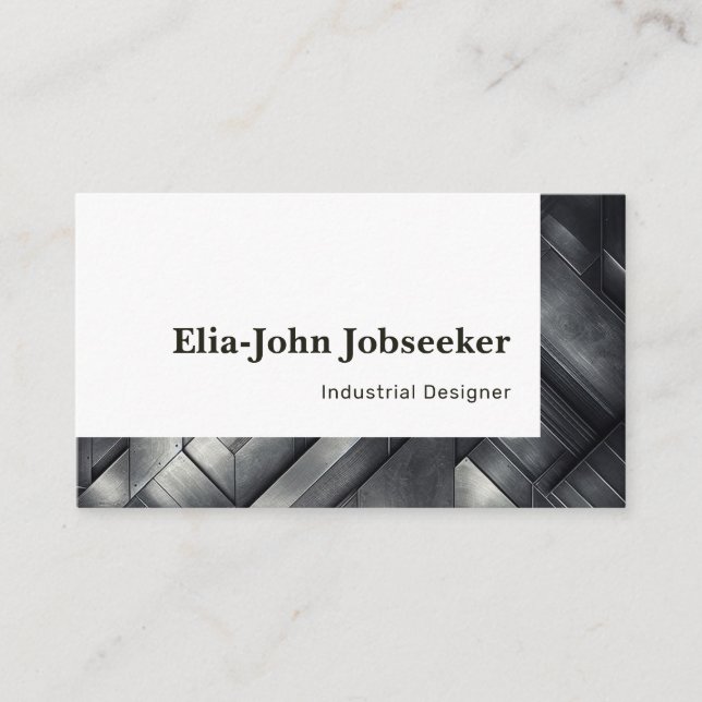 Classic Job Seeker Einfach Minimalistischer Graust Visitenkarte (Vorderseite)