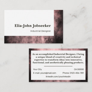 Classic Job Seeker Einfach Minimalistischer Roter Visitenkarte