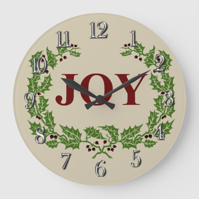 CLASSIC JOY HOLLY UND BERRIN WRATH PATTERN GROßE WANDUHR (Vorderseite)