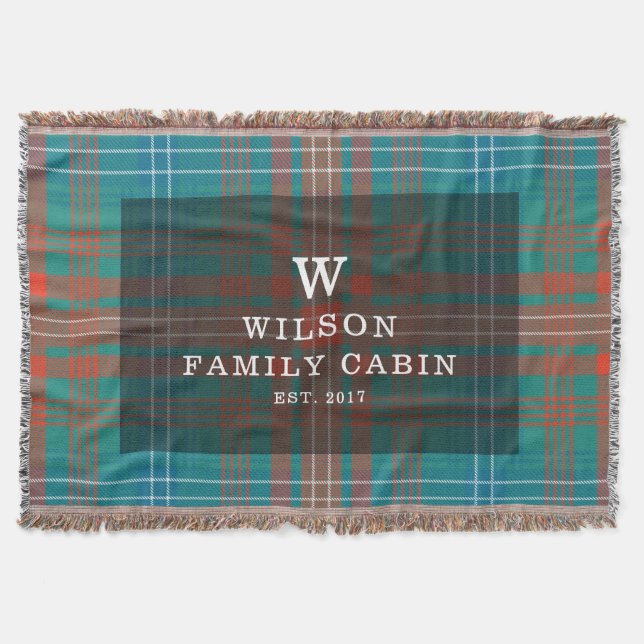 Classic Kariert Clan Wilson Rustic Tartan Decke (Vorderseite)