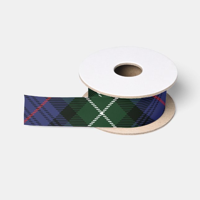 Classic Kariert Green Rustic MacKenzie Tartan Satinband (Spule)