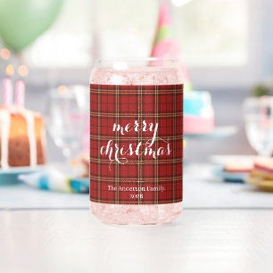 Classic Kariert Merry Christmas Festival - Dosenglas