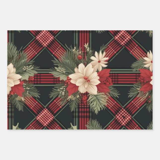 Classic Karo Gift Wrap" Geschenkpapier Set (Vorderseite)