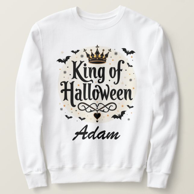 Classic King of Halloween Individuelle Name Shirt (Design vorne)