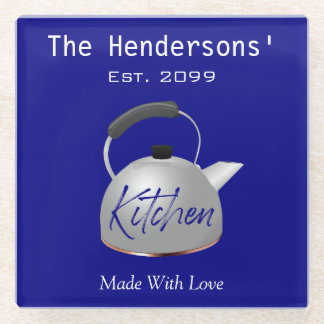 Classic Kitchen Made With Love Glass Coasters Glasuntersetzer
