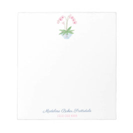 Classic Ladys Pink Orchid in Ginger Jar Planter Notizblock