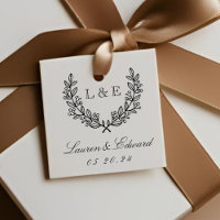 Classic Laurel Wedding Initial Monogram