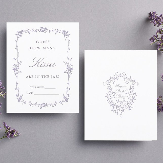 Classic Lavender 'Guess How Many' Bridal Game (Von Creator hochgeladen)