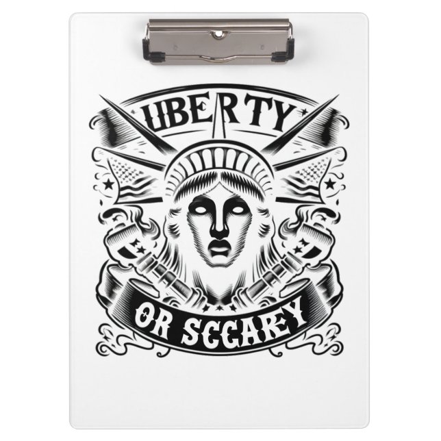 Classic Liberty oder Scare Klemmbrett (Vorderseite)