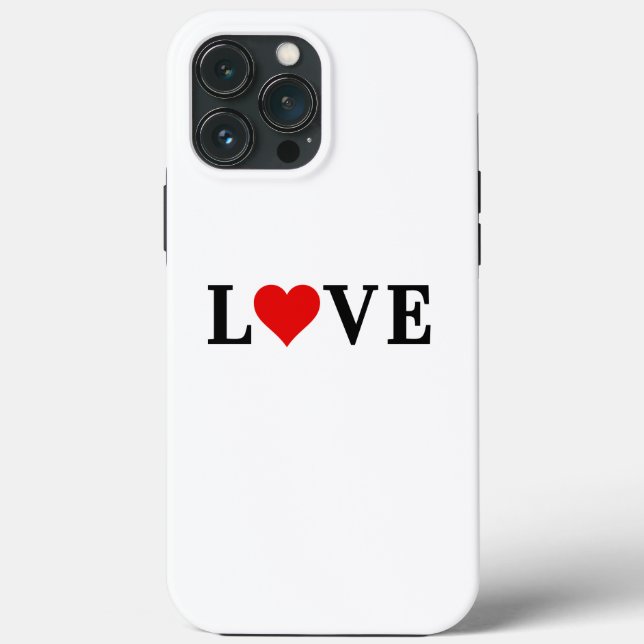 Classic LIEBE Motif Moderne Elegante Case-Mate iPhone Hülle (Rückseite)