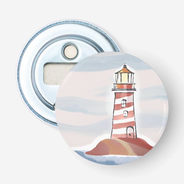 Classic Lighthouse | Meeresküste Flaschenöffner (Vorderseite)