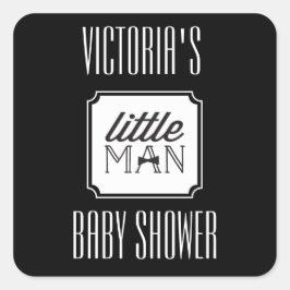 Classic Little Man Bow Krawatte Paare Kinderdusche Quadratischer Aufkleber