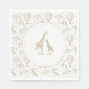 Classic Little Wild One Baby Shower Toile Serviette