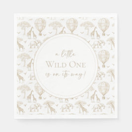 Classic Little Wild One Baby Shower Toile Serviette