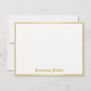 Classic Look Gold Nom manuscrit Modèle plat