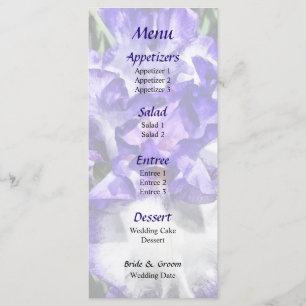 Classic Look Iris Closeup Menu Mariage