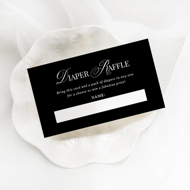 Classic Luxe | Black Diaper Raffle Begleitkarte (Von Creator hochgeladen)