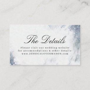 Classic Luxe Marble Wedding Website Insert Card