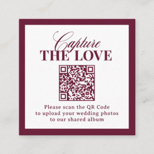 Classic Luxe QR-Code Hochzeit - Erfasse die Lieb Begleitkarte