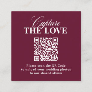 Classic Luxe QR-Code Hochzeitsfotos Teilen Sie d Begleitkarte