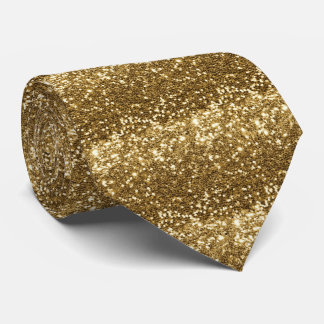 Classic Luxury Funkelnd Gold Glitzer in Lagen Krawatte