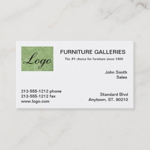 Classic Marmorino Green Logo Business Cards Visitenkarte