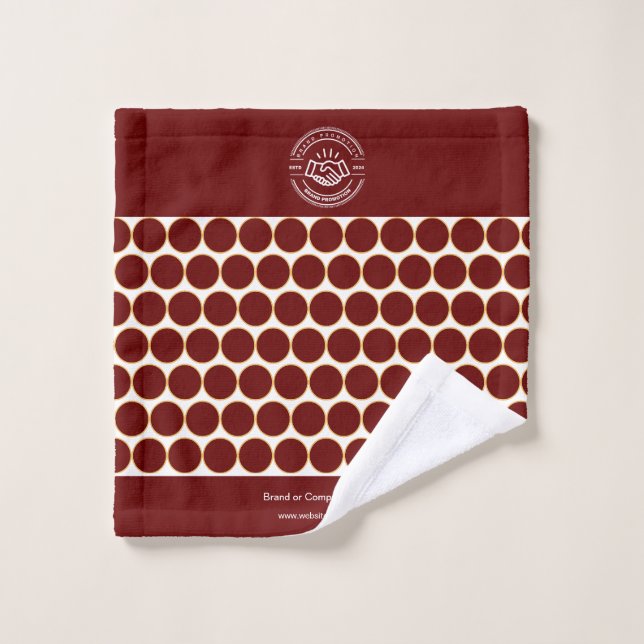 Classic Maroon Elegant Modernes Minimalistisches M Badhandtuch Set (Waschlappen)