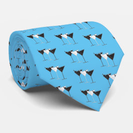 Classic Martini Necktie - blau, schwarz und weiß Krawatte