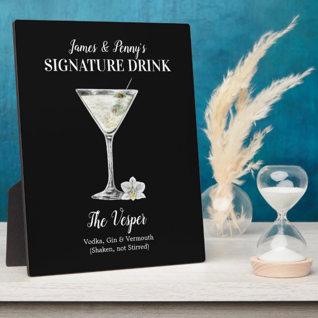 Classic Martini ・ PERSONALISIEREN Sie diesen Signa Fotoplatte (Seite)