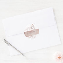 Classic Matt Rose Gold Blätter Wedding
