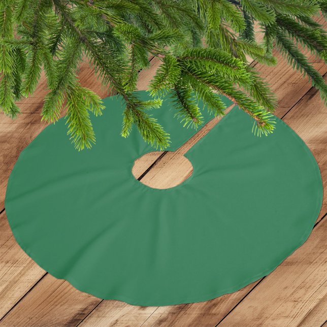 Classic Medium Emerald Green Polyester Tree Skirt Weihnachtsbaumdecke (Von Creator hochgeladen)