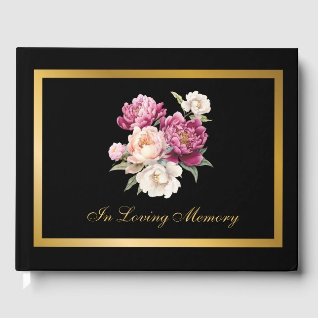 Classic Memorial Funeral Condolence Gästebuch (Vorderseite)