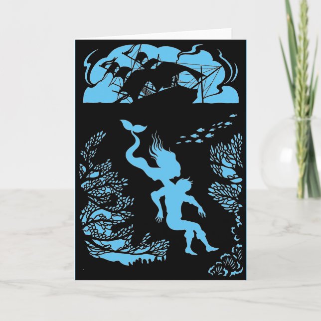 Classic Mermaid Mairy Tale. Blindkarte Karte (Vorderseite)