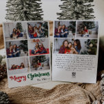 Classic Merry Christmas Vertical Nine Foto Feiertagskarte<br><div class="desc">Feiern Sie die Saison mit dieser einzigartigen, klassischen Merry Christmas, senkrechten 9-Foto-Urlaubskarte mit einer Touch von Vintagem Charme. Das minimalistische Design präsentiert eine elegante Rot-Grün-Farbpalette, die den gemütlichen Geist des Winters widerspiegelt. Seine moderne und lustige Anziehungskraft, gepaart mit der traditionellen Formulierung, schafft ein perfektes Gleichgewicht zwischen Kühnheit und Klasse. Die...</div>