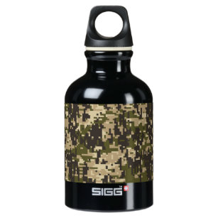 Classic Military Digital Camo Pattern Wasserflasche