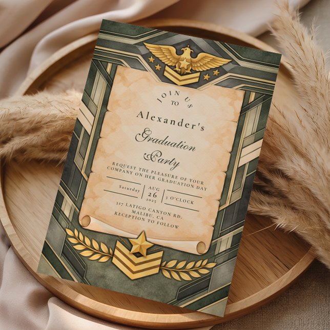 Classic Military Graduation Ceremony Einladung (Von Creator hochgeladen)