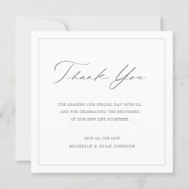 Classic Minimal Modern Wedding Dankeschön Card Einladung