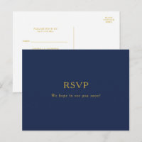 Classic Minimal Navy Blue | Gold Song Request UAWG