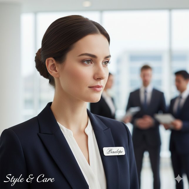 Classic Minimal Personalized Typography Custom Namensschild (Classic Minimal Personalized Typography Custom Name Tag)