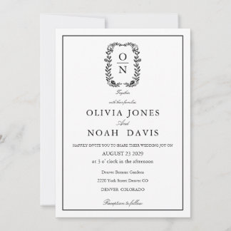 classic minimalist elegant qr  wedding Invitation Einladung